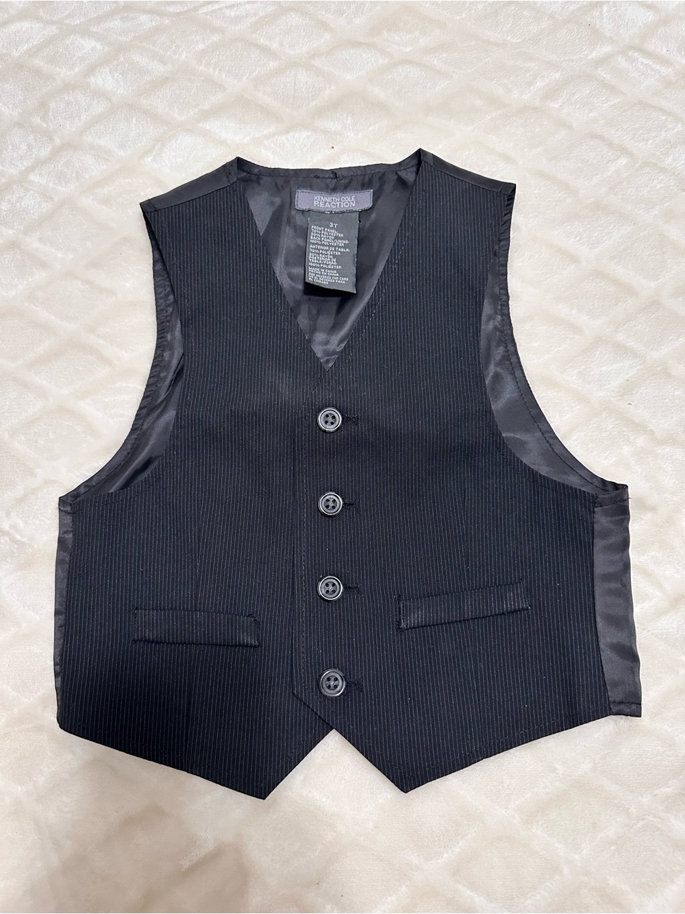 Kenneth Cole Reaction Pin Stripe Suit Vest EUC Size 3T